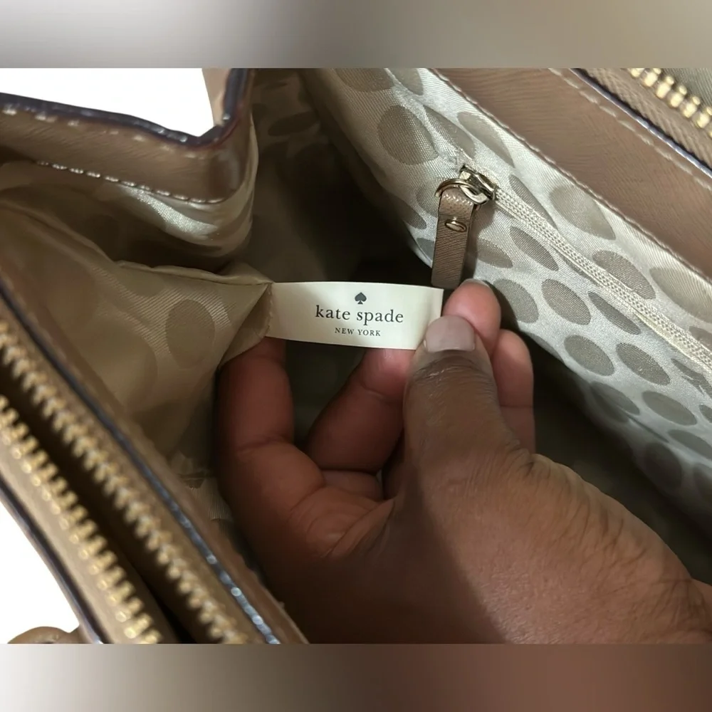 kate spade Tan large Satchel With Top Handle
